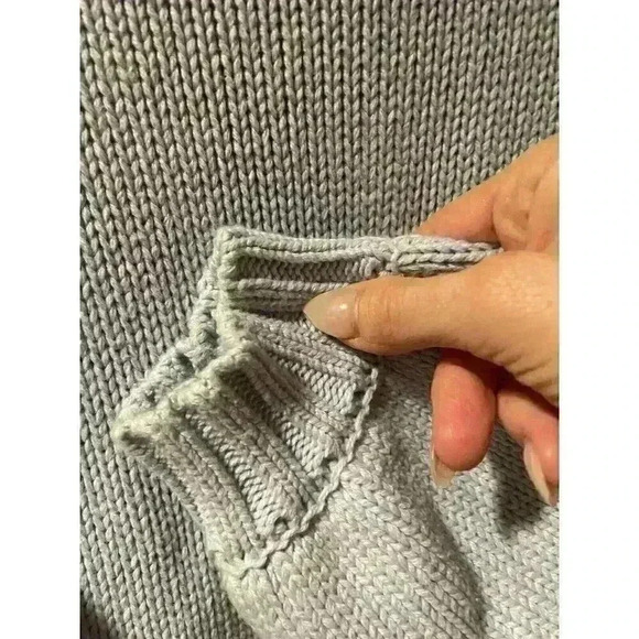 Tularosa Revolve Ribbed Ruffle Sweater Baby Blue Size XXS/XS/S - Picture 7 of 8